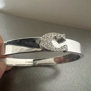 Silver Coach Bangle Bracelet